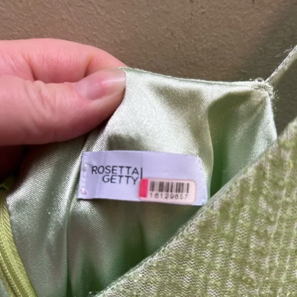 Rosetta GettyGreen Sequin Slip Gown size small
